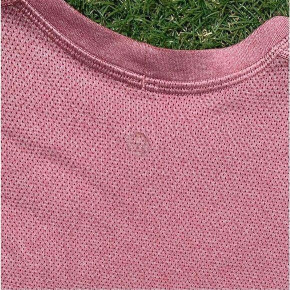 Lululemon Metal Vent Tech HEATHERED RED SEAMLESS LONG SLEEVE SHIRT sz L - Picture 6 of 6
